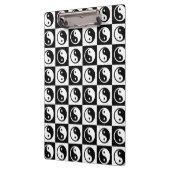 Zwart Wit geruit Yin-yang Zen Blok Print Klembord (Links)