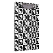 Zwart Wit geruit Yin-yang Zen Blok Print Klembord (Rechts)