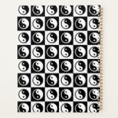Zwart Wit geruit Yin-yang Zen Blok Print Planner (Achterkant)