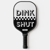 Zwart-wit Geruite 3D  Funny Pickleball Paddle (Voorkant)