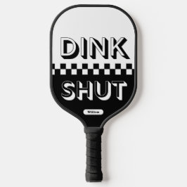 Zwart-wit Geruite 3D  Funny Pickleball Paddle