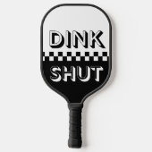 Zwart-wit Geruite 3D  Funny Pickleball Paddle (Achterkant)