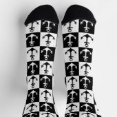 Zwart-wit geruite anker sokken (Top)