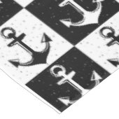 Zwart-wit geruite anker tafelkleed (Gekanteld)