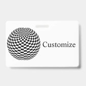 Zwart/Wit Geruite Bol Thunder_Cove Badge (Achterkant)