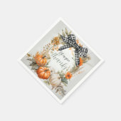 Zwart-wit geruite boog Thanksgiving Servet (Hoek)