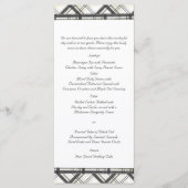 Zwart-wit geruite bruiloft Menu (Voorkant)