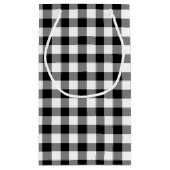 Zwart-wit geruite geruite patroon klein cadeauzakje (Achterkant)