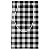 Zwart-wit geruite geruite patroon klein cadeauzakje (Voorkant)