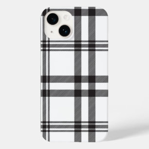 Zwart wit geruite iPhone Case