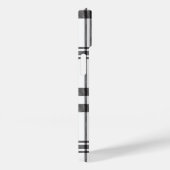 Zwart wit geruite iPhone Case (Achterkant / Rechts)