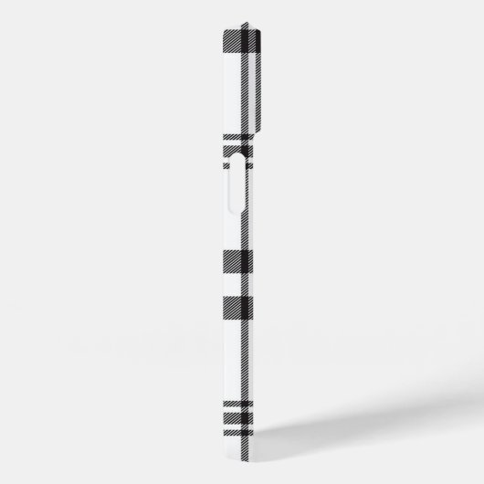 Zwart wit geruite iPhone Case (Achterkant / Rechts)