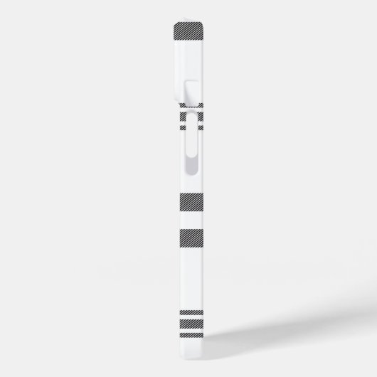 Zwart wit geruite iPhone Case (Achterkant / Links)