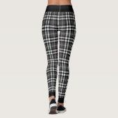 Zwart-wit geruite leggingen leggings (Achterkant)