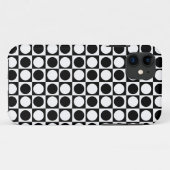 Zwart wit geruite polka stippen Case-Mate iPhone case (Achterkant (horizontaal))