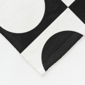 Zwart wit geruite polka stippen fleece deken (Hoek)