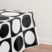 Zwart wit geruite polka stippen tafelkleed (Voorbeeld)