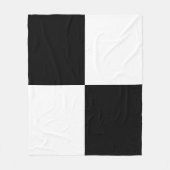 Zwart-wit geruite rechthoeken fleece deken (Voorkant)