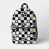 Zwart wit geruite rugzak (Voorkant)