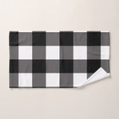 Zwart & Wit geruite vierkanten Buffalo Plaid Bad Handdoek (Handdoek)