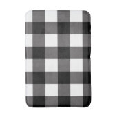 Zwart & Wit geruite vierkanten Buffalo Plaid Badmat (Voorkant Verticaal)