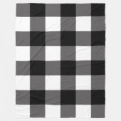 Zwart & Wit geruite vierkanten Buffalo Plaid Fleece Deken (Voorkant)