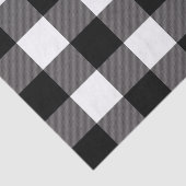 Zwart & Wit geruite vierkanten Buffalo Plaid Tissuepapier (Detail)