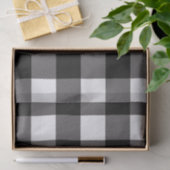 Zwart & Wit geruite vierkanten Buffalo Plaid Tissuepapier (Geschenk)