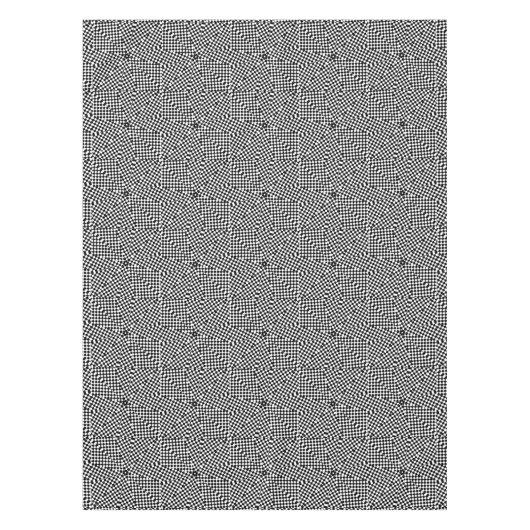 Zwart-wit geruite vierkanten diamant modern patroo tafelkleed (Voorkant)