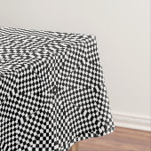 Zwart-wit geruite vierkanten diamant modern patroo tafelkleed (Voorbeeld)