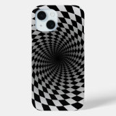 Zwart & Wit Geruite Vortex | Case-Mate iPhone Case (Achterkant)