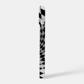 Zwart & Wit Geruite Vortex | iPhone 15 Case (Linkerkant)