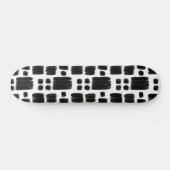 Zwart-wit geschilderde vormen persoonlijk skateboard (Horizontaal)