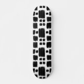 Zwart-wit geschilderde vormen persoonlijk skateboard (Voorkant)