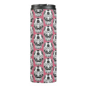 Zwart-wit gesnuffeld Suikertje Thermosbeker (Achterkant)