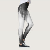 Zwart-wit gespiegeld bos leggings (Rechts)