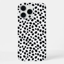 Zwart-wit gespikkeld patroon IPhone hoesje