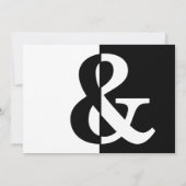 Zwart & Wit Gespleten Halve Verjaardagsfeestje Ele Kaart (Achterkant)