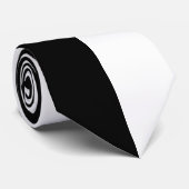 Zwart & wit gespleten kleurenontwerp stropdas (Opgerold)