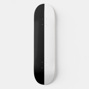 Zwart-wit gespleten skateboarddek persoonlijk skateboard