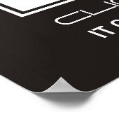 Zwart wit gestileerd motivatie poster (Hoek)