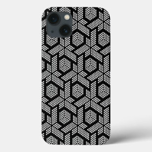 Zwart-wit gestippeld geometrisch patroon Hoesje-Ma Case-Mate iPhone Case