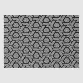 Zwart-wit gestippeld geometrisch patroon wikkelen tissuepapier