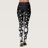 Zwart-wit gestippeld leggings (Achterkant)