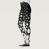 Zwart-wit gestippeld leggings (Links)
