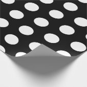 Zwart-wit gestippeld stijlvol inpakpapier (Hoek)
