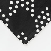 Zwart-wit gestippeld tandheuvelpatroon fleece deken (Hoek)