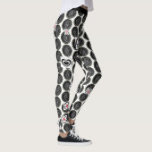 Zwart-wit gestippelde legging voor vrouwen (Rechts)