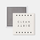 Zwart & Wit Gestippelde Magnet voor Afwasmachine (Voorkant / Achterkant)