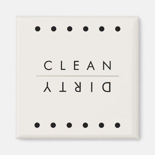 Zwart & Wit Gestippelde Magnet voor Afwasmachine (Voorkant)